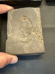 Antique Letterpress Portrait Printing Blocks Lot 5 Printer Cuts