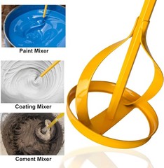 Paint & Mud Mixer Drill Stirrer Tool Hex Head for 1-5 Gallon Buckets Yellow