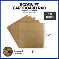 10 12 x 12 EcoSwift Corrugated Cardboard Pads Inserts Sheet 32 ECT 1/8″ Thick