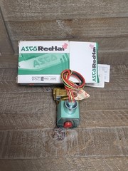 ASCO RED HAT SOLENOID VALVE 2 Way NC 3/8″ NPT 120/60 110/50 8220G001 NOS