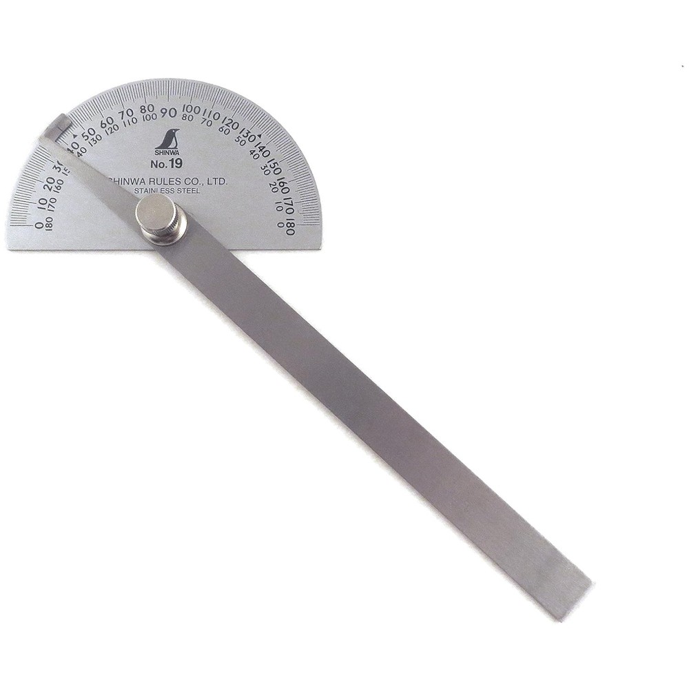 Japanese Stainless Steel Protractor 0-180 Degrees