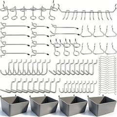 Corrosion-Resistant Pegboard Hooks Set – 80 Pieces for Kitchen & Garage Use
