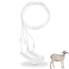 Milking Machine Accessory Goat Teat Cup, Double Cup with Tube for Goat, Sheep…