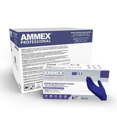 AMMEX Indigo Nitrile Disposable Exam/Medical Glove 3 Mil Latex-Free Case of 1000