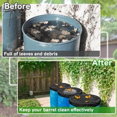 55 Gallon Drum Lid Cover – Water Storage Barrel with 25.5 Inches, Black