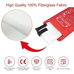 4 PACK FIRE BLANKET Fiberglass Hero 39”x39” Emergency Home Retardant Prepared