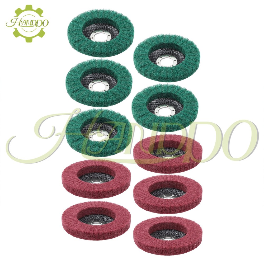 10 Pcs 4-1/2″ Scour Flap Discs 180 & 320 Grit Sanding Discs for Angle Grinder