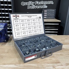 Grade 5 Finished Hex Nut Coarse & Fine Zinc Clear Assortment – 381 PCS