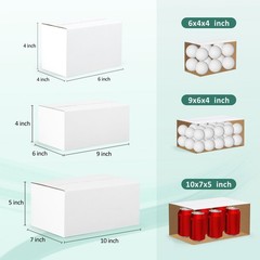 Eupako 30 Pack Small Shipping Boxes 6x4x4 & 9x6x4 & 10x7x5 Inches, White