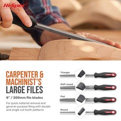 Hi-Spec 17 Piece Metal File Tool Kit Set. Mini T12 Carbon Steel Flat Half-Round