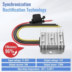 48V 36VStep Down to 12V 10A 120W Converter DC to DC Voltage Regulator Waterproof