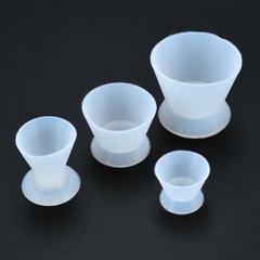 Dental Flexible Lab Silicone Dappen Dish Mixing Cup Suction Rubber No-Stick Bowl