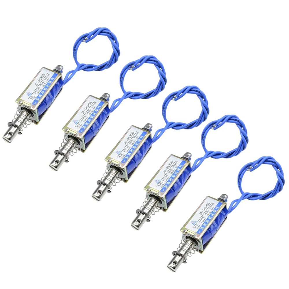 5/10Pack JF-0530B 24V 5N/10mm Pull-Push-Type Reset-Style Solenoid Electromagnet