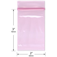 Plymor 2″ x 3″, 4 Mil Heavy Duty Anti-Static Zipper Reclosable Plastic Bags