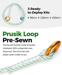 30KN Arborist Friction & Cambium Saver Loop, 12MM Polyester Anchor Cord