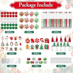 220 Pcs Christmas Beaded Pens Bulk,22 Sets Christmas Pens Bulk with Christmas…