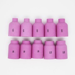 TIG Welding Ceramic Nozzle Cup Set – 10-Pack #6#8#10#12 for WP-17/18/26 Torch…