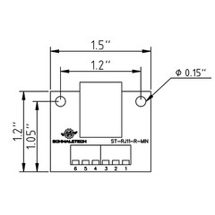 RJ11 6P6C Screw Terminal Mini Breakout Board ST-RJ11-R-MIN