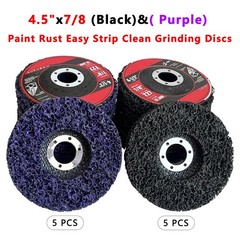 10 PCS 4.5″ x 7/8″ Black & Purple Poly Strip Discs, Rust Paint Oxidation Remover
