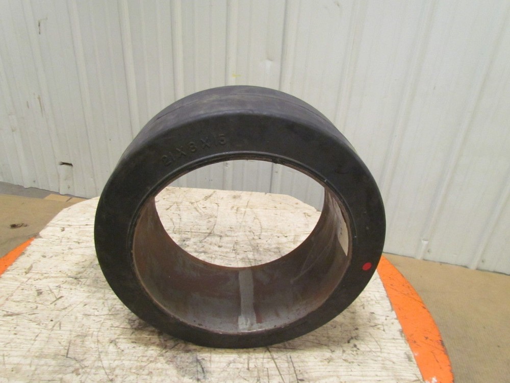 MaineTire 1208 21x8x15 Black Rubber Smooth Press-On For Klift Tire
