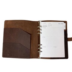 Leather Hand Tooled Journal Lot Ring Binder & Blank Book Set Academic
