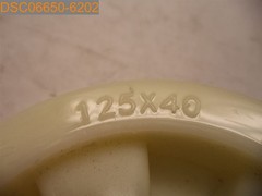 6 1/4″ Overall Height Lock Caster, 4 3/4″ x 1 5/8″ Wheel, 4 3/8″ x 4 7/8″ Plate