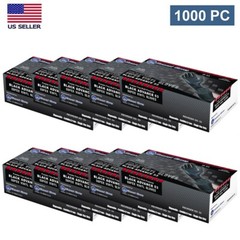 Black Vinyl Nitrile Blend Gloves Premium Powder-Free 5.5-Mil 1000 pcs S/M/L/XL