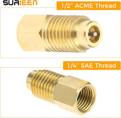 R1234YF Self-Sealing Can Tap with R134A Tank Adapter, 1/4″ SAE 1/2″ LH Thread Va