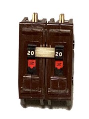 Wadsworth A220N 20 Amp 2 Pole 2P Type A METAL FOOT Circuit Breaker A220 WA220