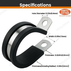 Stainless Steel Cable Clamps 1-1/8 Inch, 20 PCS Insulated Wire Clamps