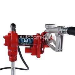 12 Volt 20 GPM 2600 RPM Fuel Transfer Pump Diesel Gas Gasoline Kerosene Red