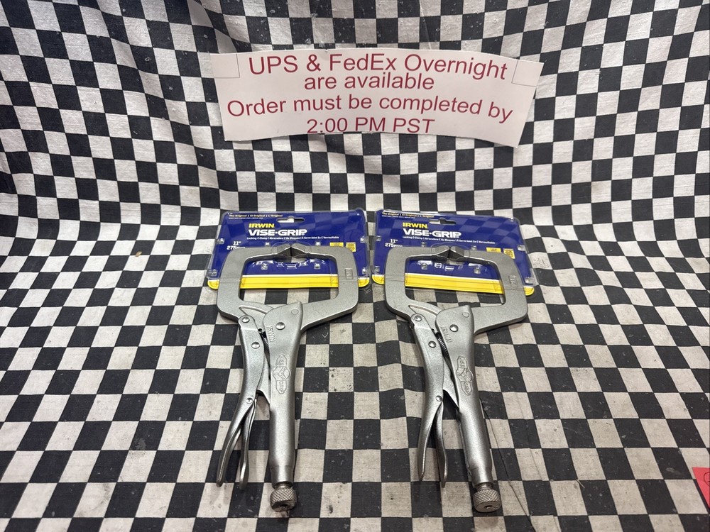 IRWIN Vise Grip 11R 11″ C Clamp Locking Regular Tip Easy Release Pliers (2 PACK)