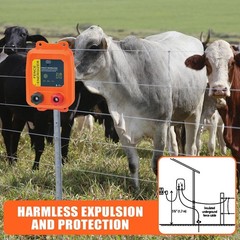 Electric Fence Charger PE2 0.10 Joule, 2-Mile/ 8 Acres Plug in Electric Fence Ch