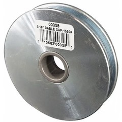 Sheave, Wire Rope, 5/16 In Max Cable Size, 1, 550 Lb Max Load, Zinc Plated,