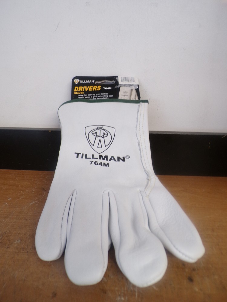 NEW TILLMAN 764M HEAVY DUTY PEARL TOP GRAIN COWHIDE DRIVERS GLOVES