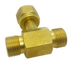 Oxygen Gas Y Adaptor Connect 2 Regulators To 1 Bottle, Manifold, CGA 540