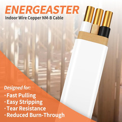 Solid Indoor 14/2 W/G NMB Cable 50Ft Coil，Electrical Wire 14 Gauge Wire 2 Conduc