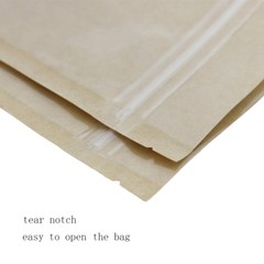 Many Sizes for Clear Front Kraft Paper Back Mylar Stand Up Zip lock Bag M34