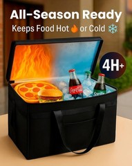 XXXL Insulated Delivery Bag for Pizza & Drinks