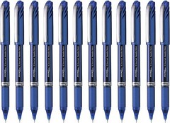 Pentel EnerGel NV Liquid Gel Pen, (0.5mm) Needle Tip, Blue Ink, Dozen (BLN25-C)