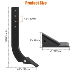 1/5/6/7pcs 18” Box Blade Shank Scarifier Shanks Teeth 4 Holes Box Scraper Shank