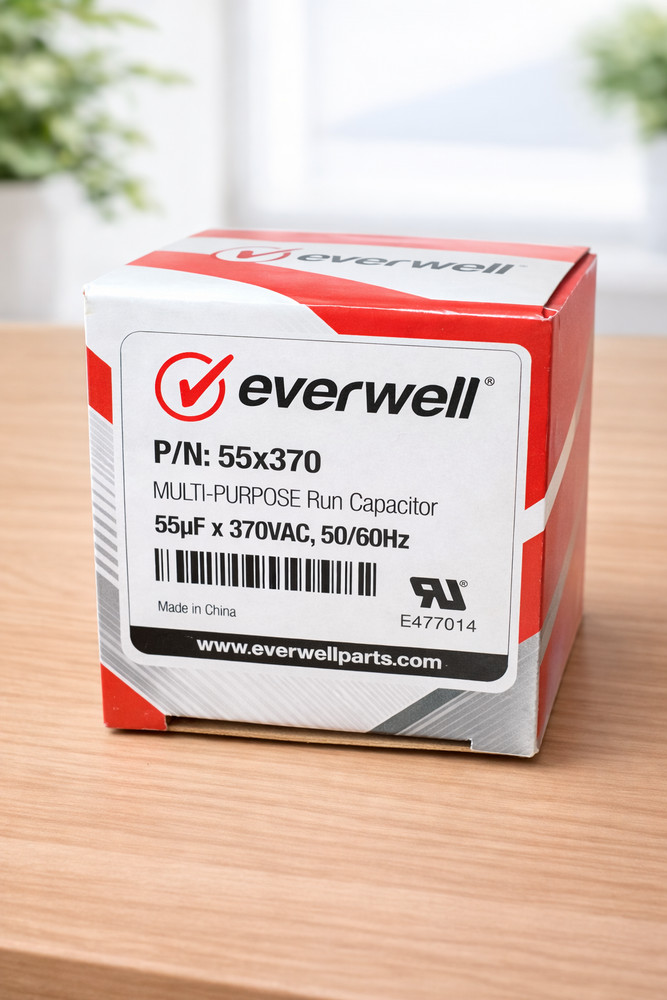 55×370 Multi-Purpose Run Capacitor – 55µF 370VAC – 50/60Hz