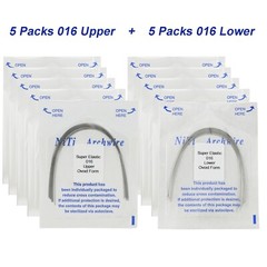 100Pcs Dental Orthodontic Arch Wire NiTi Stainless Steel Ovoid Round Rectangular
