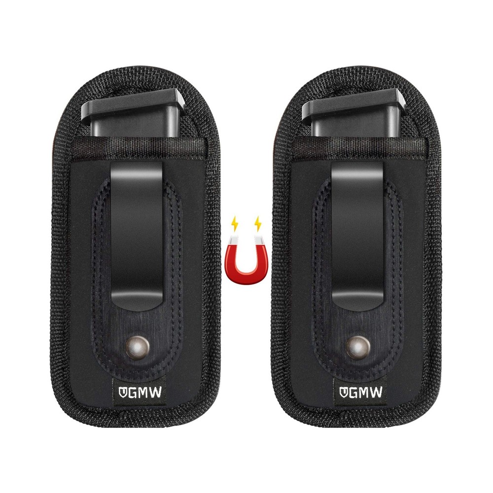 GMW Universal Magnetic IWB/OWB Magazine Holster [2-Pack] | Magazine Pouch for…