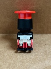 AR22V0R-01R PB MUSH 22mm PLAS RED N.C. TWST-REL 40mm HEAD PLAS BEZEL