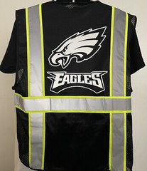 🏈🦺PHILADELPHIA EAGLES SAFETY PPE VEST W/SILVER REFLECTIVE LOGO M/L/XL/2XL🏈🦺