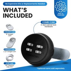 Combi-Cam 7803S 4-Dial Secure Combination Cabinet Door Lock With 5/8″ Cylinder