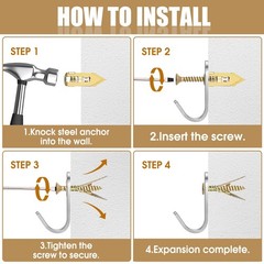100 PCS Self Drilling Drywall Anchors with Screws – Heavy Duty Metal Expansio…