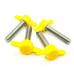 3/8″ Thumb Screw T Bolts Yellow Butterfly Tee Wing Knob Stainless Steel 3/8-16