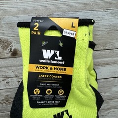 6 Pair Wells Lamont Work & Home Latex Coated Gloves Snug Knit Wrist Size: Large